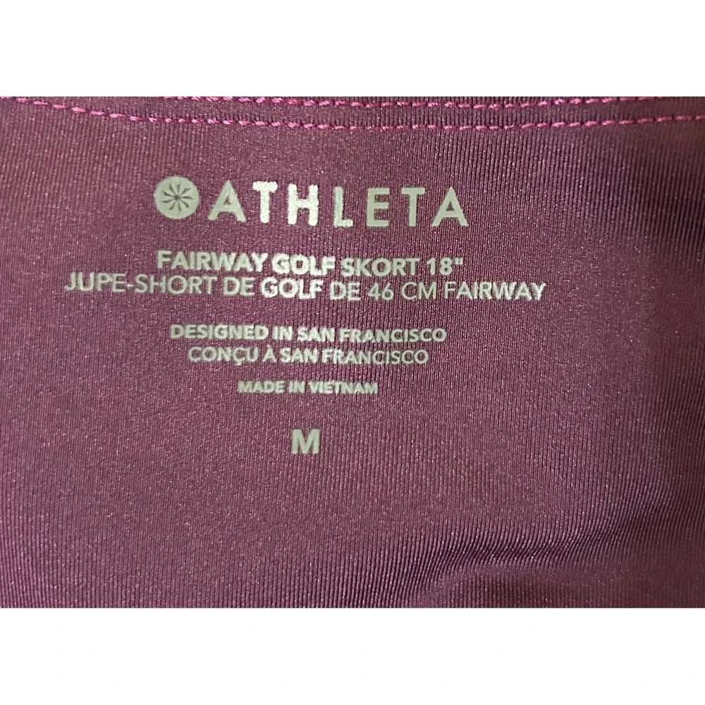 Athleta Fairway Golf Skort M Fuchsia Activewear 18